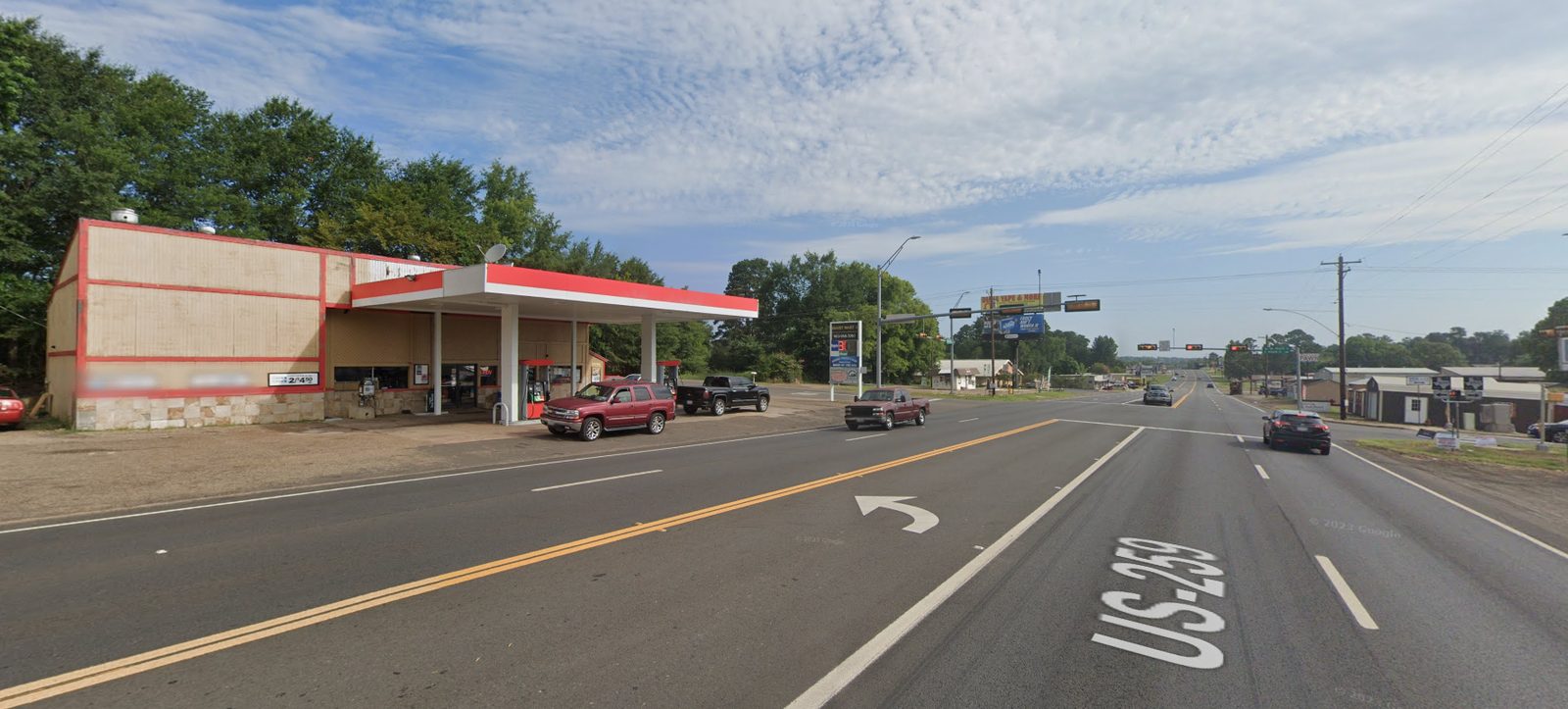US-259 frontage approaching Smart Mart 3